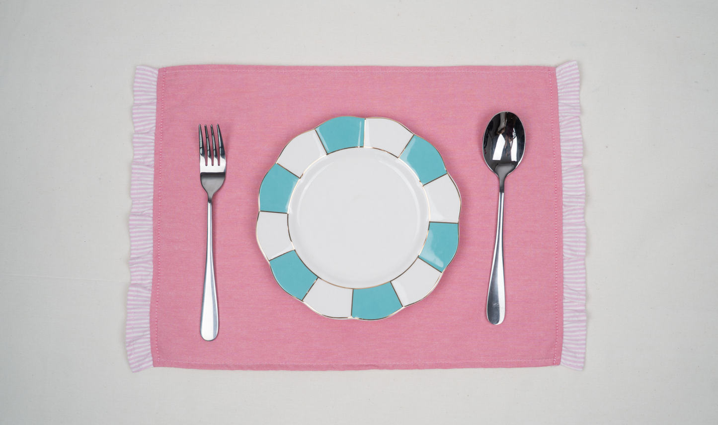 Ruffled Set: Cotton Candy (Placemat)
