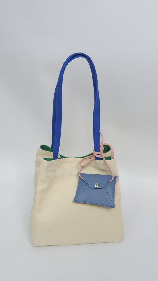 Onigiri Bag - Powder and Royal Blue
