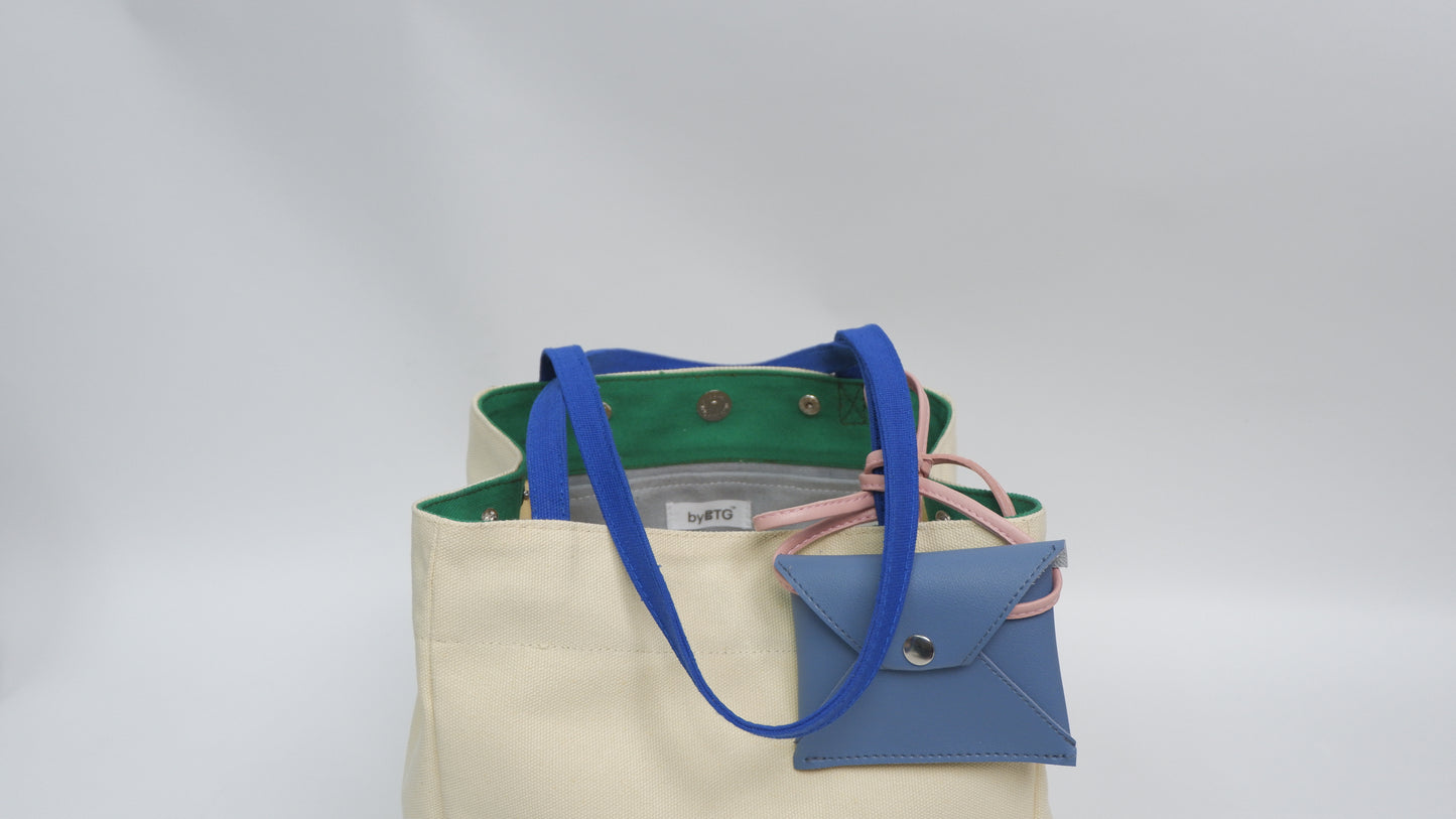 Onigiri Bag - Powder and Royal Blue
