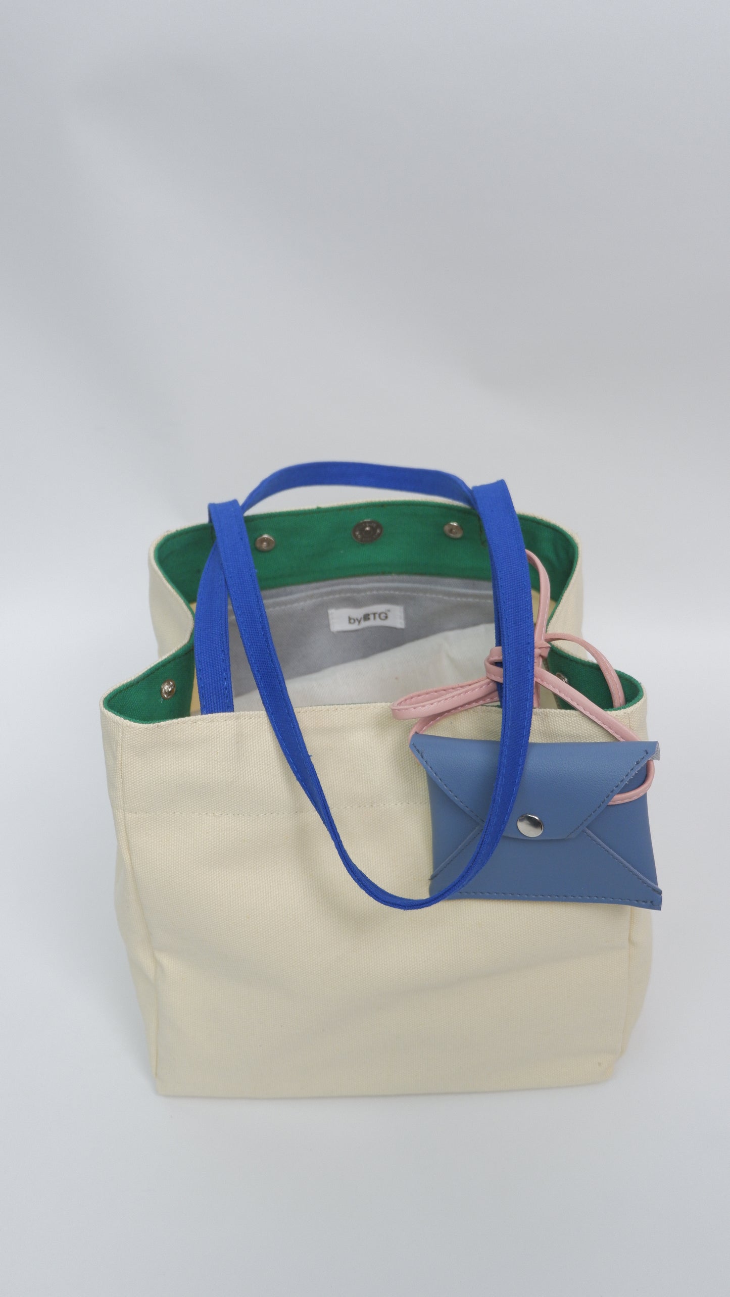 Onigiri Bag - Powder and Royal Blue